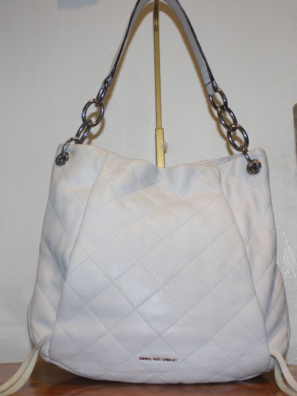 $298 Aimee Kestenberg Maven Quilted Leather Shoulder Hobo Tote Bag